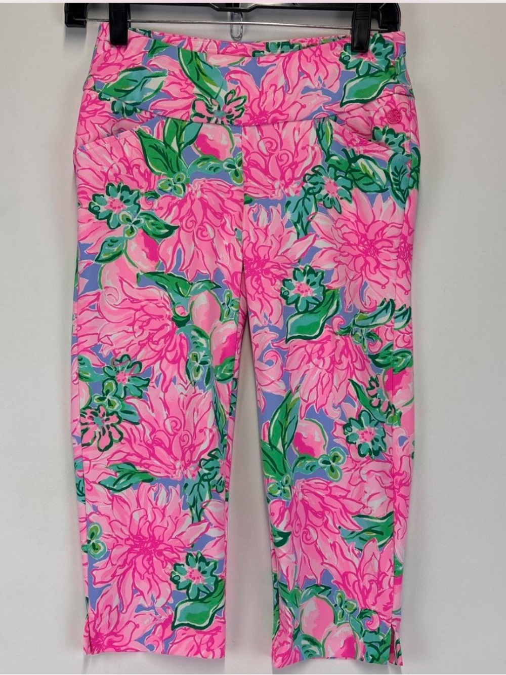 Lilly Pulitzer floral Corso Capri Luxletic pants size 00